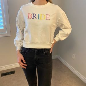 Embroidered Bride Sweater Mrs Wedding Bachelorette